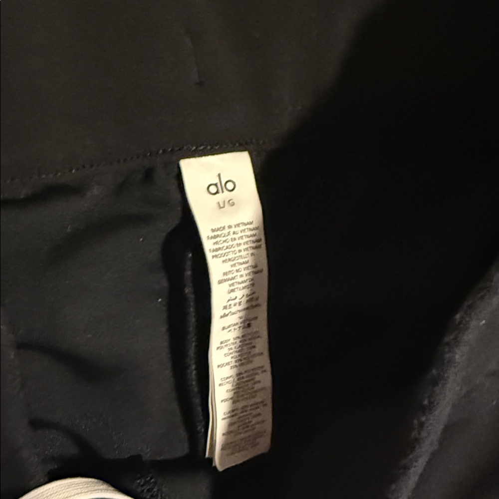 ALO Yoga Athletic Track Pants Black with White Stripes - Large - Worn Once - Picture 3 of 3